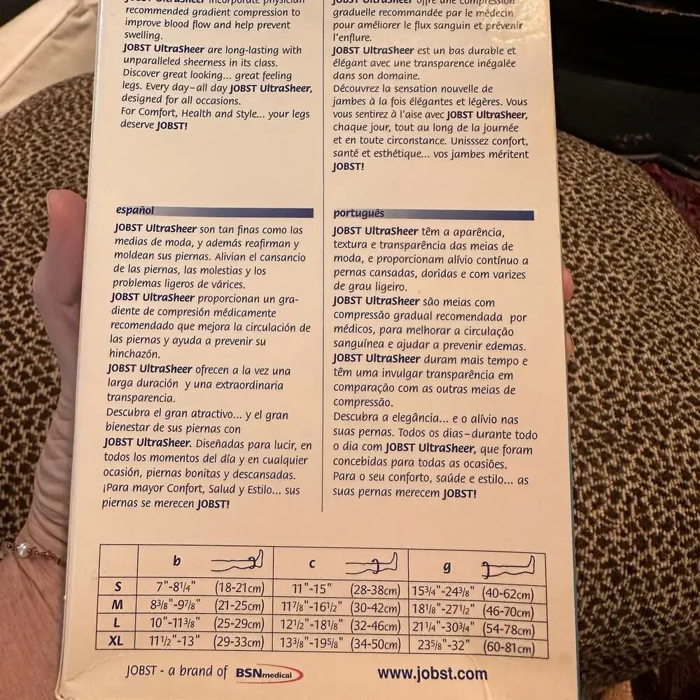JOBST Medical LegWear Moderate Compression Therapeutic Support Thigh High Large